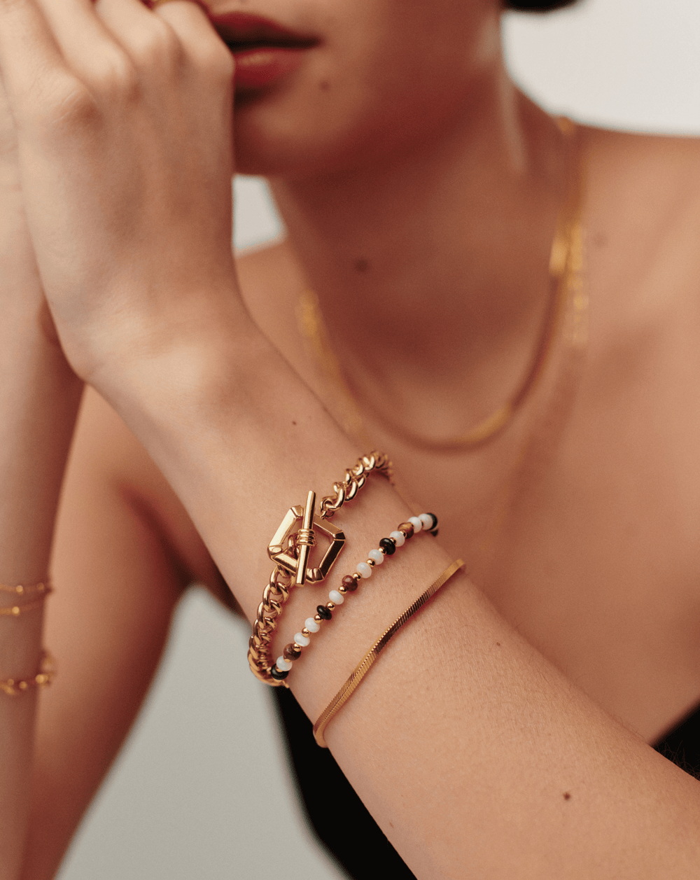 SQUARE SNAKE CHAIN BRACELET