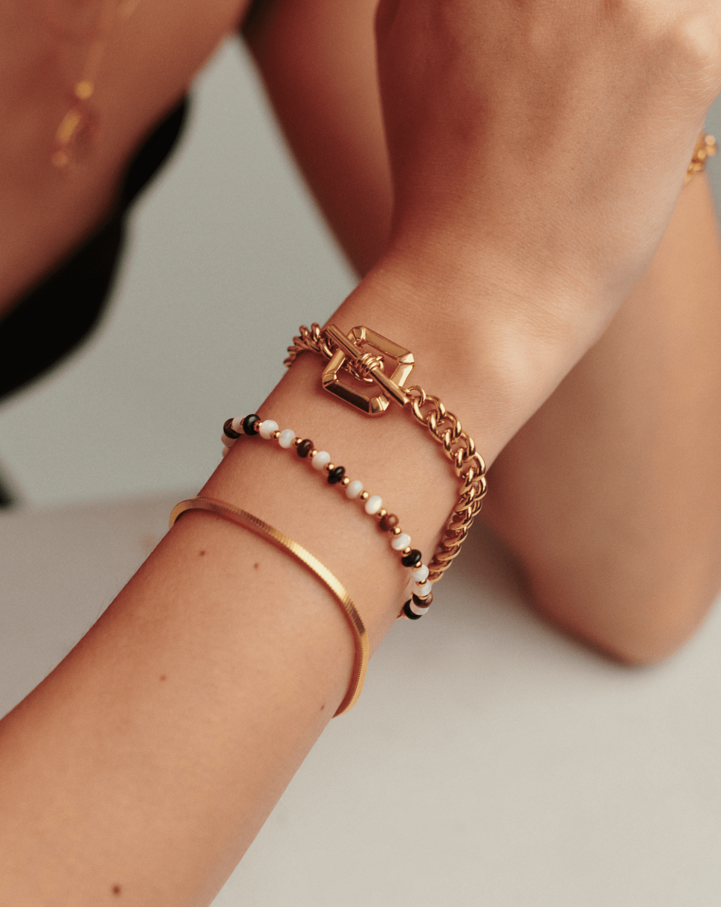 SQUARE SNAKE CHAIN BRACELET