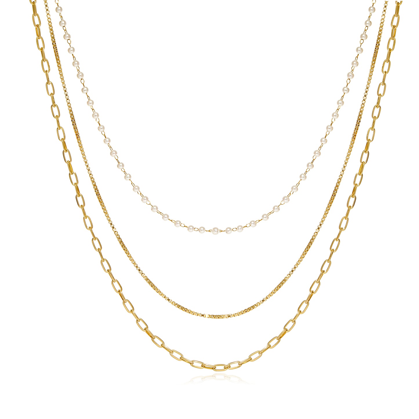 Triple Strand Pearl Necklace
