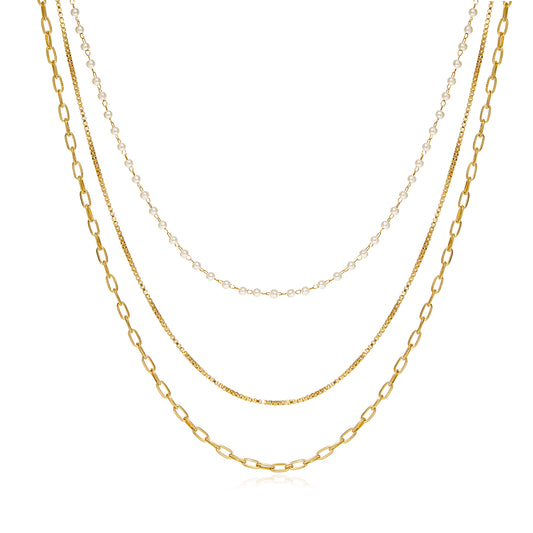 Triple Strand Pearl Necklace