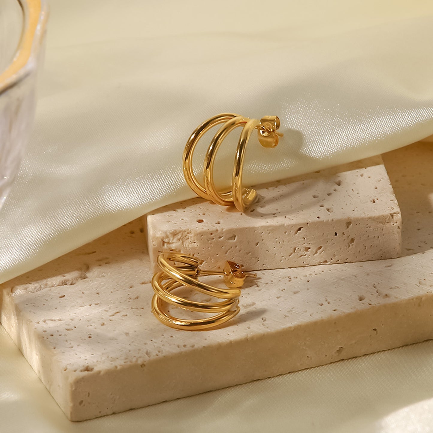 Split Triple Hoop Earrings