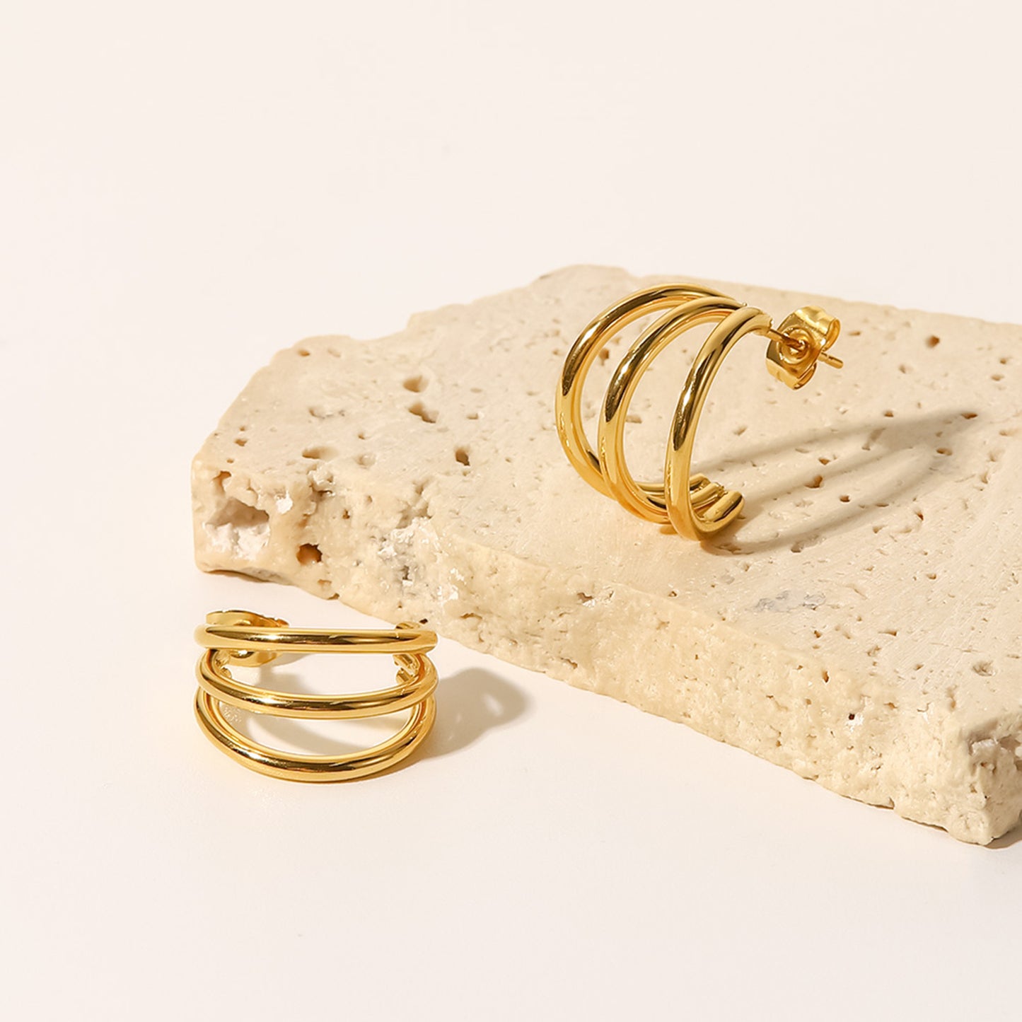 Split Triple Hoop Earrings