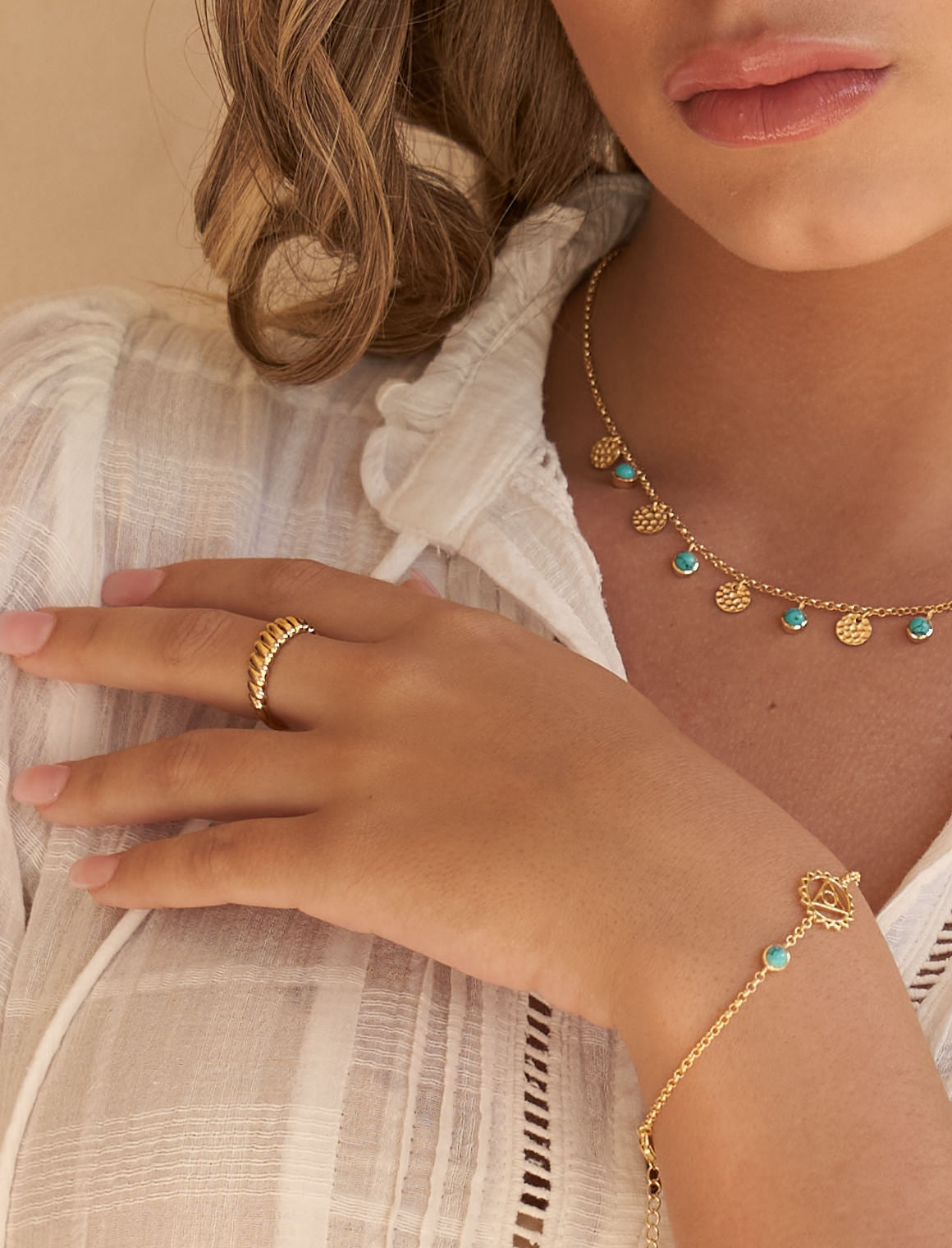 Gold Turquoise Necklace
